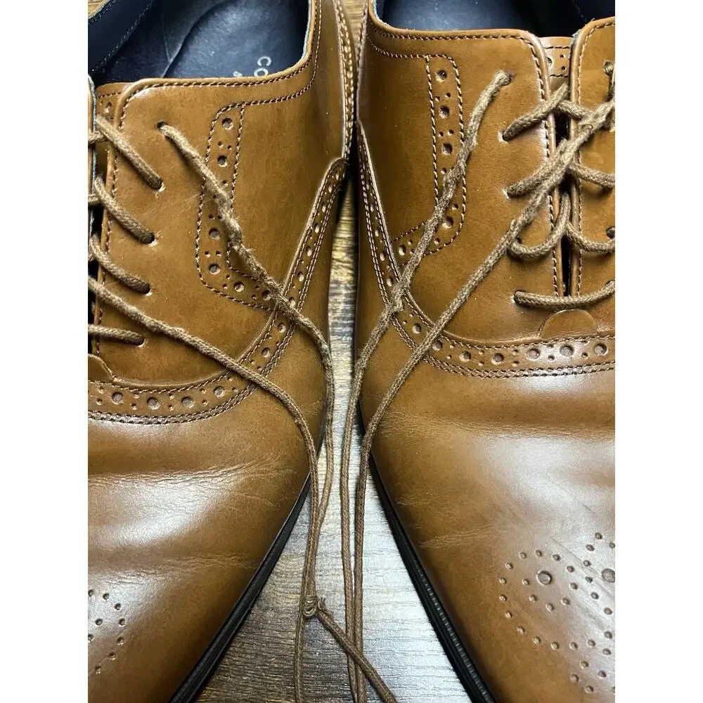 Cole Haan Mens Grand OS Brown Oxford Wingtip Brogue Dress Shoes C20240 Size 11 M